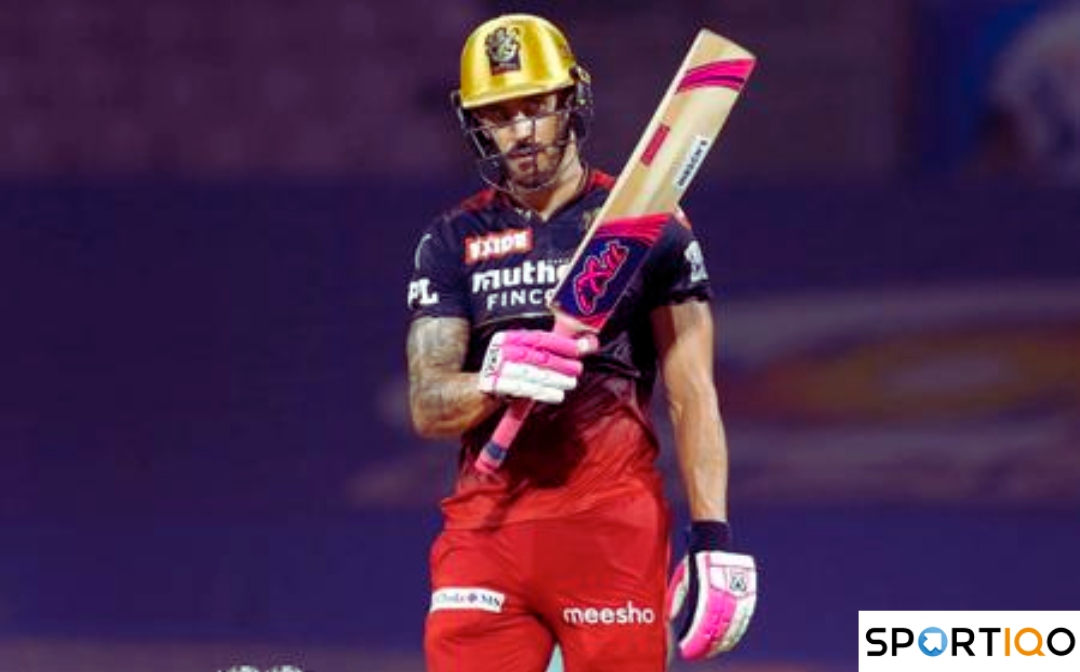 Faf du Plessis after scoring a fifty against Lucknow SuperGiants in the IPL 2022.