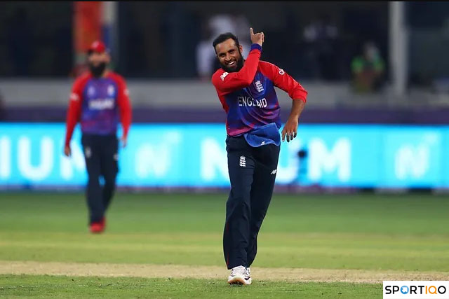 Adil Rashid celebrating after picking a wicket